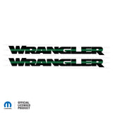 JK "Wrangler" Hood Decal - Thin Green Line