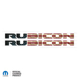 JL/JT "Rubicon" Hood Decal - Distressed American Flag