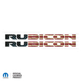 JL/JT "Rubicon" Hood Decal - Distressed American Flag