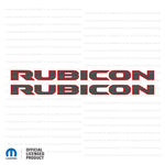 JL/JT "Rubicon" Hood Decal - Dark Gray with Red Outline