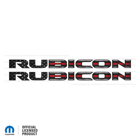 JL/JT "Rubicon" Hood Decal - Thin Red Line