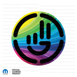 Jeep Wave Decal - Rainbow Patterns