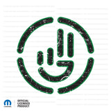 Jeep Wave Decal - Distressed Pattern With Color Outlines