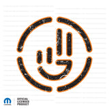 Jeep Wave Decal - Distressed Pattern With Color Outlines
