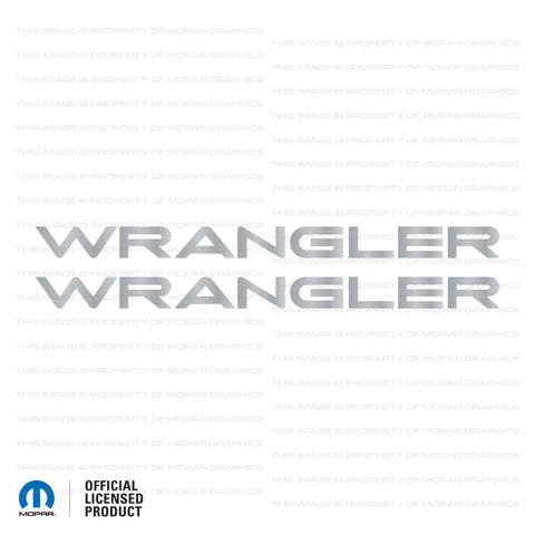TJ "Wrangler" Fender Decal - Factory OEM - Metallic Silver