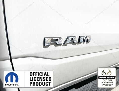 19 - 24 Gen5 RAM Side Emblem OVERLAY Decals Realtree Camo Aspect Stickers FD1C5