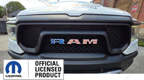 19-24 Gen5 RAM Grille OVERLAY Decals American Flag USA Front Stickers FD1D0