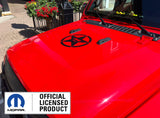 SJ 12" JEEP 1941 Star Hood Vinyl Decal GLOSS BLACK