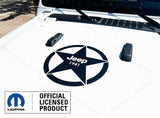 SJ Set of 2: 12" JEEP 1941 Star Hood Vinyl Decal GLOSS BLACK