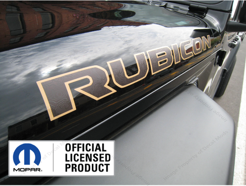 Jeep Rubicon Hood Decals 3D Map