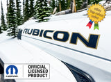 (2x) Jeep Wrangler RUBICON Hood Decals Stickers 3D 392 Map Black Gold Map UV1A1