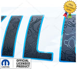 SET 2 Jeep Wrangler WILLYS Hood Decals Stickers 3D Topo Map 4xe Blue Black UV1A4