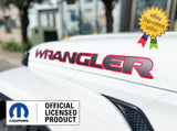 Set of 2 - Jeep WRANGLER JL Hood Decals Stickers Red Matte Black UV1R1