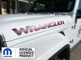 Set of Jeep WRANGLER Hood Vinyl Decals Graphics Stickers JL HOT PINK BLACK UV1R1