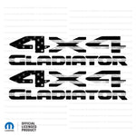 JT "4x4 Gladiator" Decal - B&W American Flag