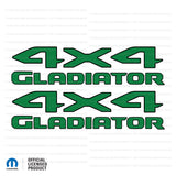 JT "4x4 Gladiator" Decal  - Black Outlines