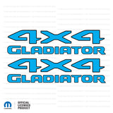 JT "4x4 Gladiator" Decal  - Black Outlines