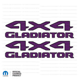 JT "4x4 Gladiator" Decal  - Black Outlines