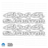 JT "4x4 Gladiator" Decal - Topographic Patterns