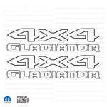 JT "4x4 Gladiator" Decal  - Black Outlines