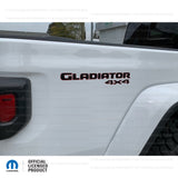 JT "Gladiator 4x4 " Decal - Color Outlines