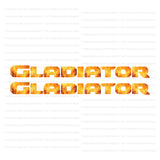 JT "Gladiator" Hood Decal - Flame