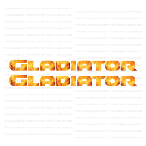 JT "Gladiator" Hood Decal - Flame
