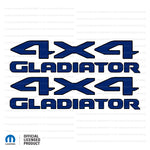 JT "4x4 Gladiator" Decal  - Black Outlines