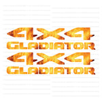 JT "4x4 Gladiator" Decal - Flame