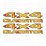 JT "4x4 Gladiator" Decal - Flame