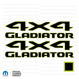 JT "4x4 Gladiator" Decal - Color Outlines