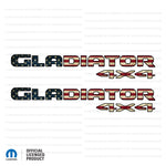 JT "Gladiator 4x4 " Decal - Distressed American Flag