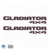 JT "Gladiator 4x4 " Decal - Carbon Fiber