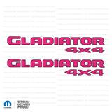 JT "Gladiator 4x4 " Decal  - Black Outlines