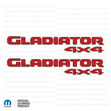 JT "Gladiator 4x4 " Decal  - Black Outlines