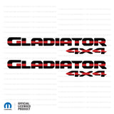 JT "Gladiator 4x4 " Decal - Thin Red Line