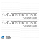 JT "Gladiator 4x4 " Decal  - Black Outlines