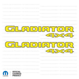 JT "Gladiator 4x4 " Decal  - Black Outlines