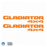 JT "Gladiator 4x4 " Decal - Single Colors