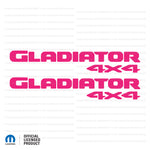 JT "Gladiator 4x4 " Decal - Single Colors