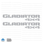 JT "Gladiator 4x4 " Decal - Single Colors