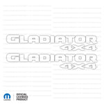 JT "Gladiator 4x4 " Decal - Single Colors