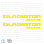 JT "Gladiator 4x4 " Decal - Single Colors