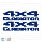 JT "4x4 Gladiator" Decal - Single Colors